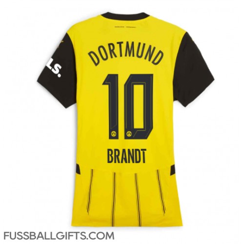 Borussia Dortmund Julian Brandt #10 Fußballbekleidung Heimtrikot Damen 2024-25 Kurzarm